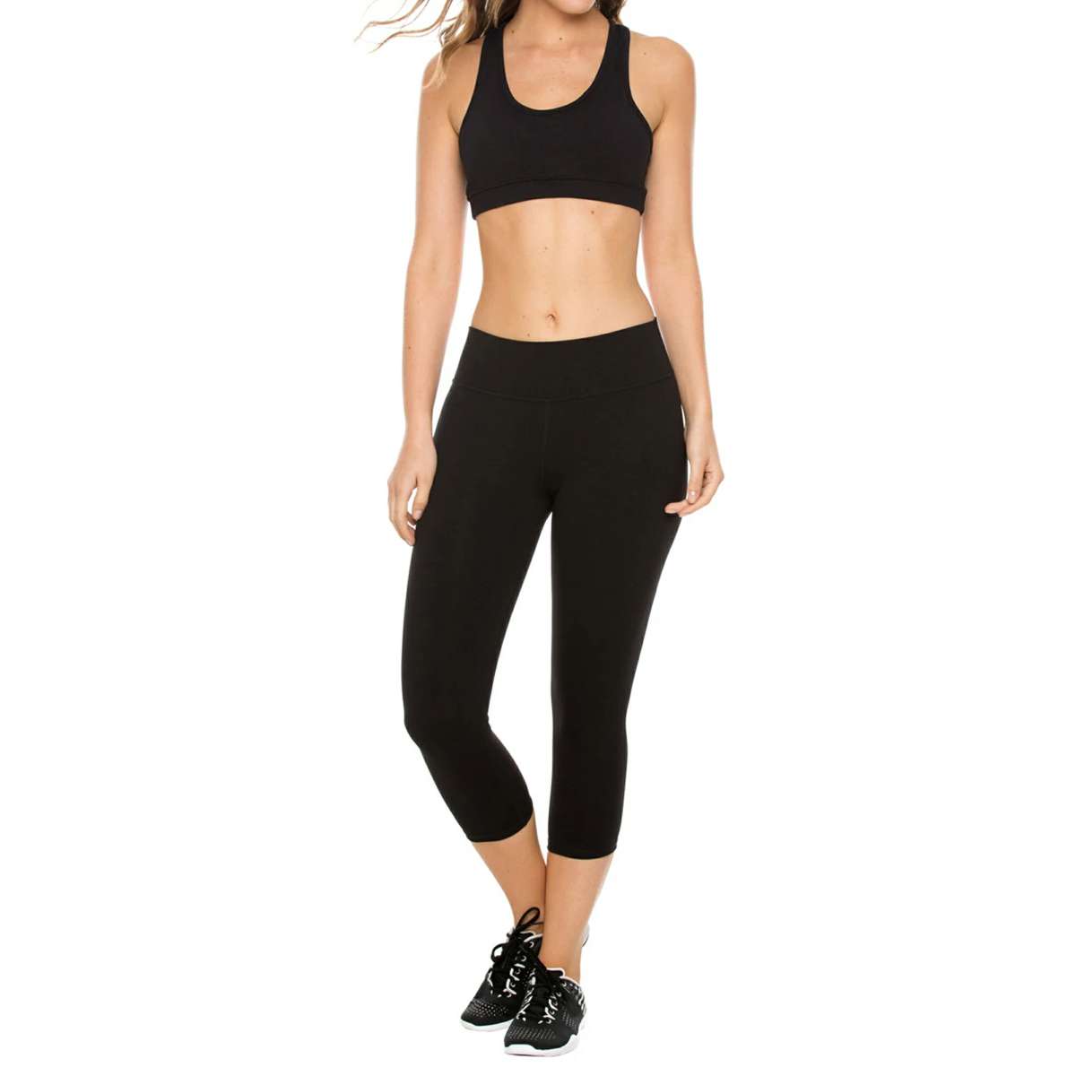 Black High Waist Capri Leggings